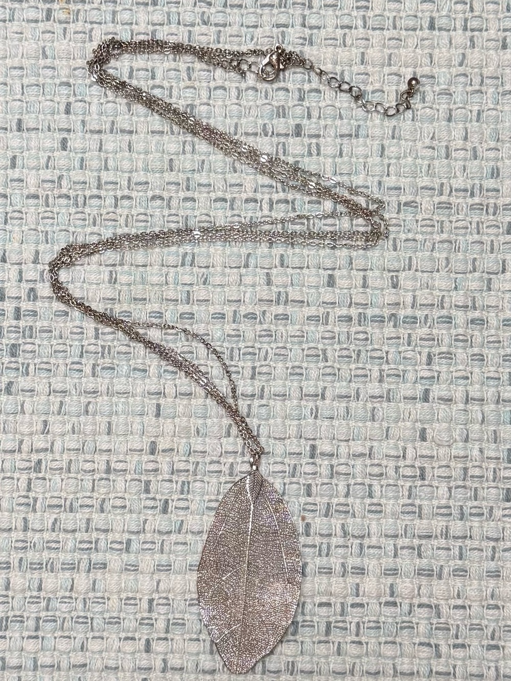Silver Leaf Pendant Necklace - Women Jewelry